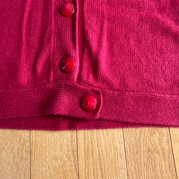 Winter Silks women's cardigan nice design knitted. Size L Red - Picture 6 of 11